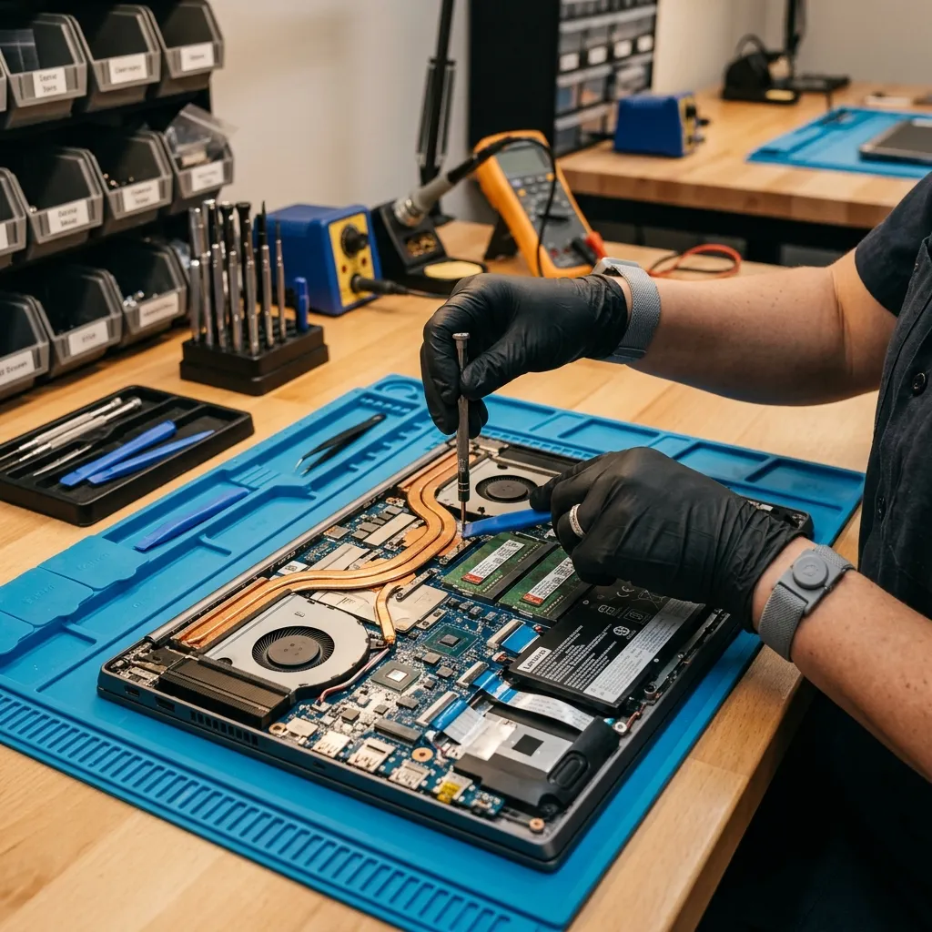 Laptop repair workshop